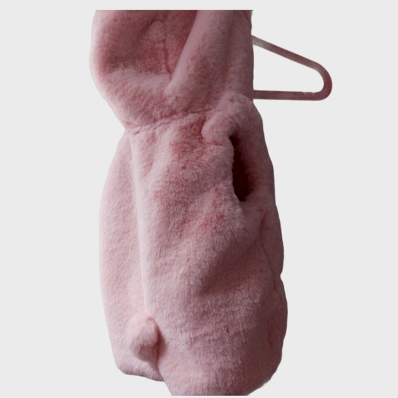 Catherine Malandrino Girls'Faux Fur Hooded Vest 12 Months Pink Color - Picture 6 of 14